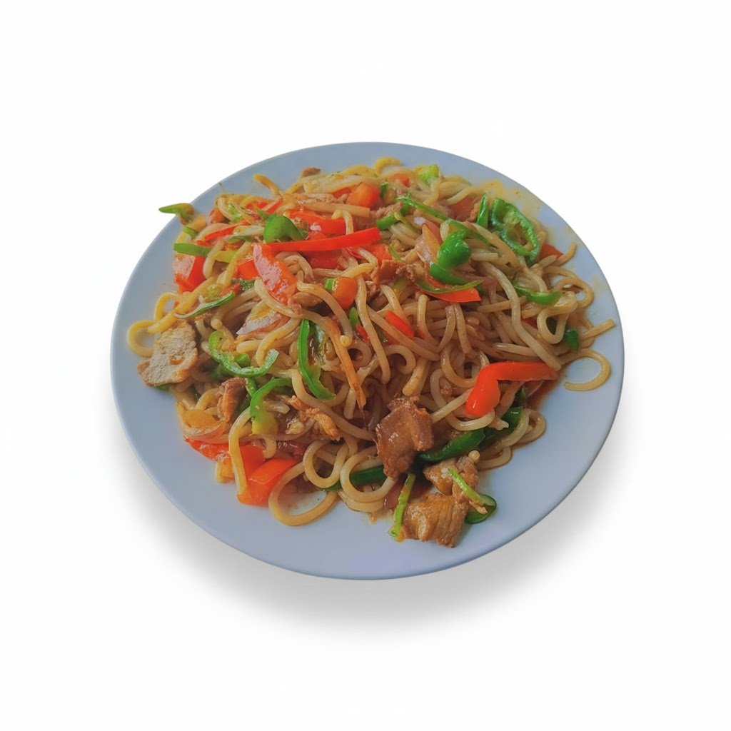 فرايد نودلز خضار ولحم